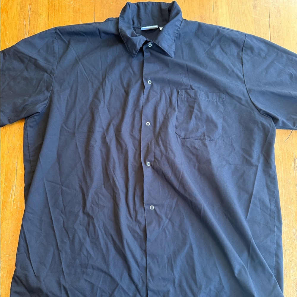 Chef Works Button Down Short Sleeve Men’s XXL Black